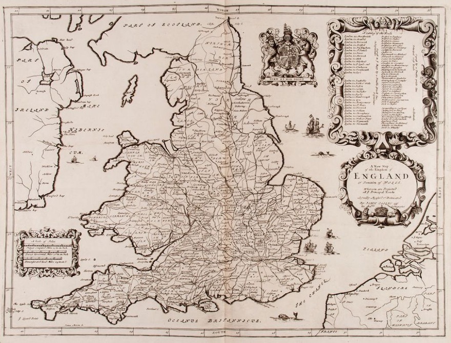 A New Map of the Kingdom of England & Dominion of Wales.