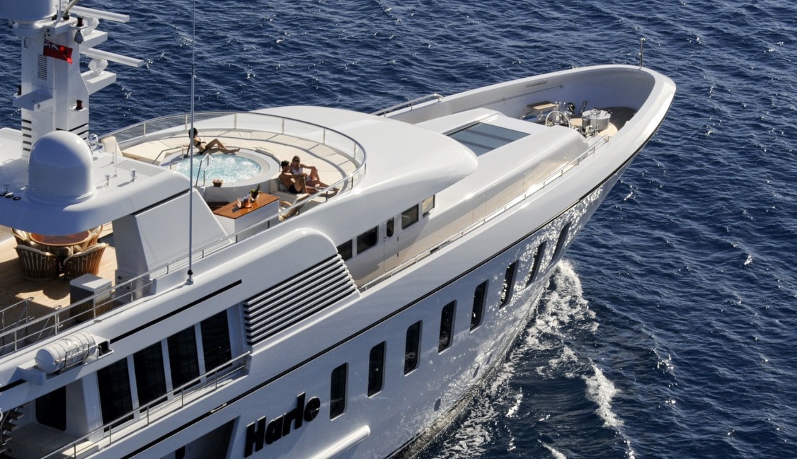 The Feadship superyacht Symphony in the Caribbean