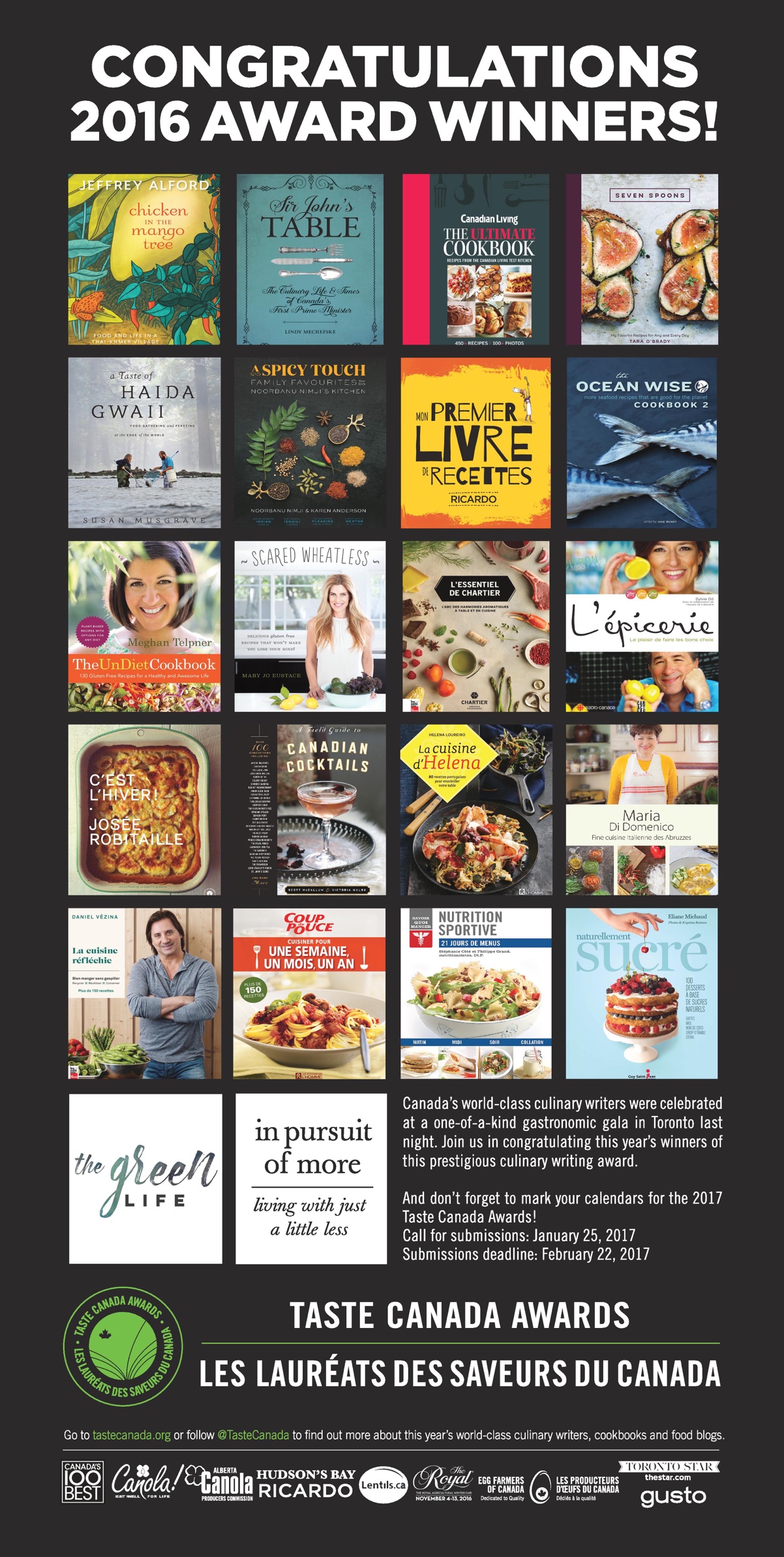 Taste Canada Awards Winners