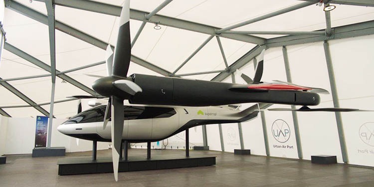 The site's operator said a life-sized model of an air taxi being built by Supernal, part of Hyundai, would be on show