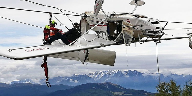 Lucky escape for Italian pilot and passenger