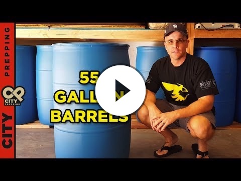 How to store backup water in your garage in 55 gallon barrels