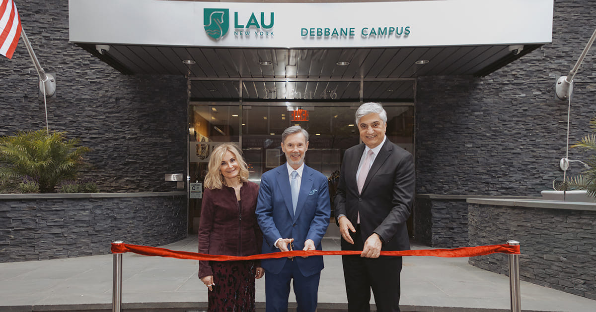 Mr. Debbane, with his wife Carmen, and President Abdallah. 