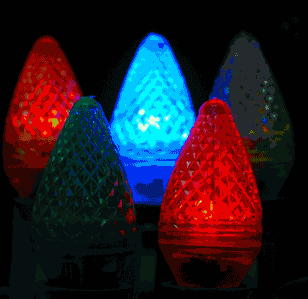 Twinkle C7 LED Assorted Replacement Christmas Lights - Novelty Lights Inc