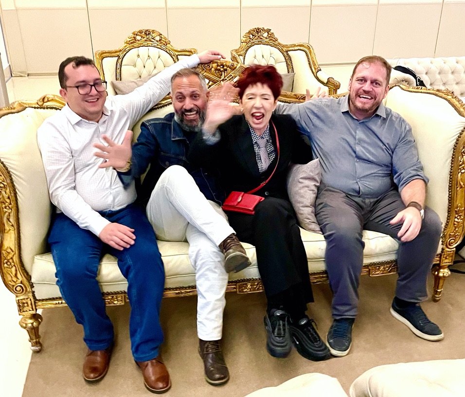 No sofá com os clientes Novo Nordisk