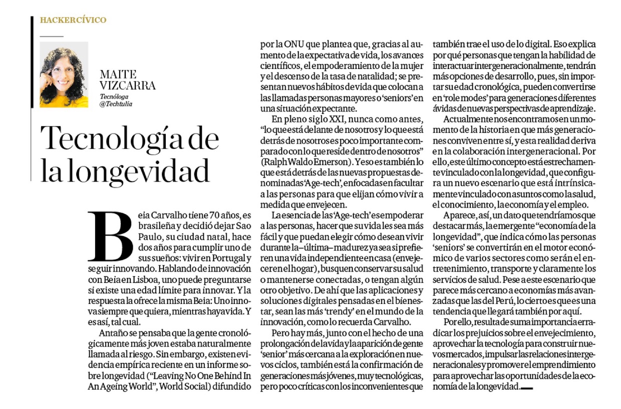 Entrevista sobre Longevidade com Beia Carvalho